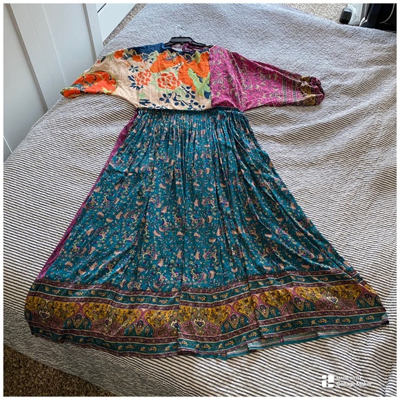 Free People Green What You Want Maxi Dress Size L (oversized) - Picture 11 of 15